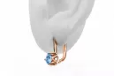 Earrings Vintage style Aquamarine Original Vintage 14K Rose Gold vec005r